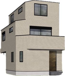板橋区板橋3丁目 新築戸建 外観パース図