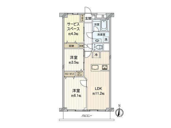 サニーコート滝野川 間取図(平面図) 間取図(平面図)