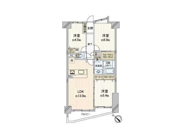 ヴェルレージュ飛鳥山公園 間取図(平面図)