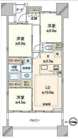 Brillia板橋大山 間取図(平面図) 間取図(平面図)