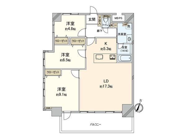 ソネット上池袋 間取図(平面図) ソネット上池袋 間取図(平面図)