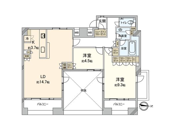 T-Angle 間取図(平面図) T-Angle 間取図(平面図)