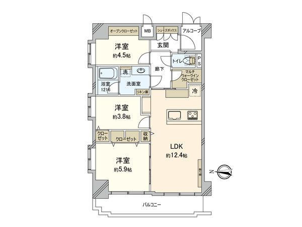 NICEアーバン池袋山手通り 間取図(平面図) NICEアーバン池袋山手通り 間取図(平面図)