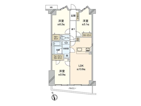 モア・クレスト上池袋 間取図(平面図) モア・クレスト上池袋 間取図(平面図)