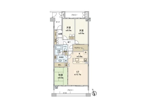 プライマージュ加賀 間取図(平面図) 間取図(平面図)