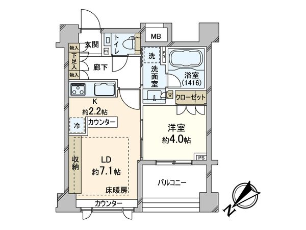 サンクタス文京大塚 ボゥテラス 間取図(平面図) サンクタス文京大塚 ボゥテラス 間取図(平面図)