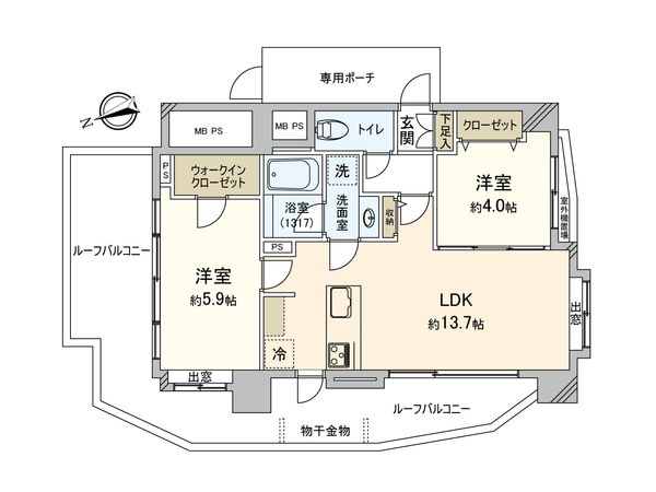 ライオンズグローベル荻窪ラトーリア 間取図(平面図) ライオンズグローベル荻窪ラトーリア 間取図(平面図)