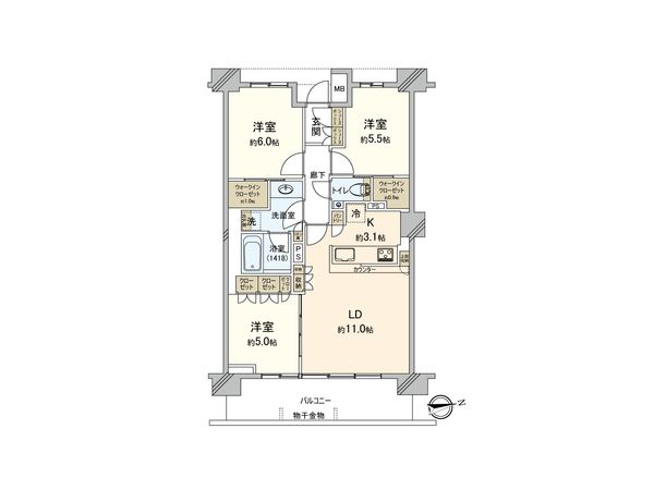 ザ・パークハウス板橋大山大楠ノ杜 間取図(平面図) ザ・パークハウス板橋大山大楠ノ杜 間取図(平面図)