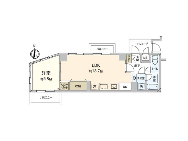 メインステージ板橋本町駅前 間取図(平面図) 間取図(平面図)