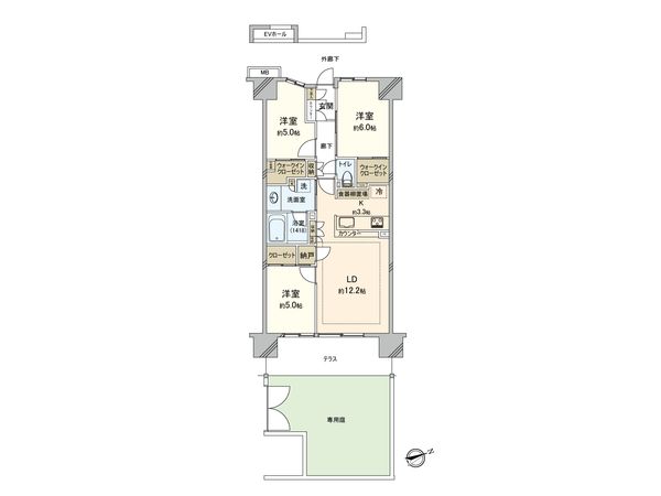 オーベル板橋本町 間取図(平面図)