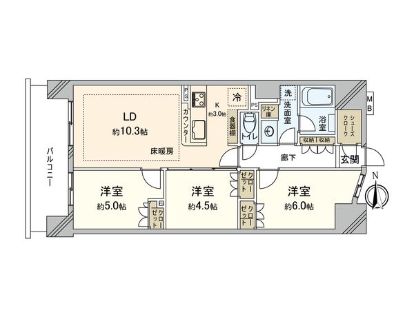 サンクレイドル板橋区役所前 間取図(平面図) サンクレイドル板橋区役所前 間取図(平面図)