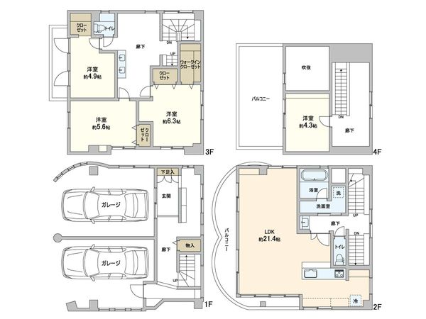 台東区橋場2丁目戸建 間取図(平面図)