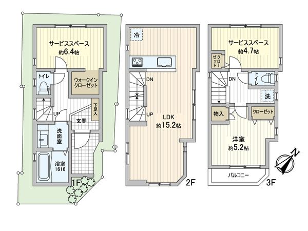 台東区根岸4丁目戸建 間取図(平面図) 間取図(平面図)