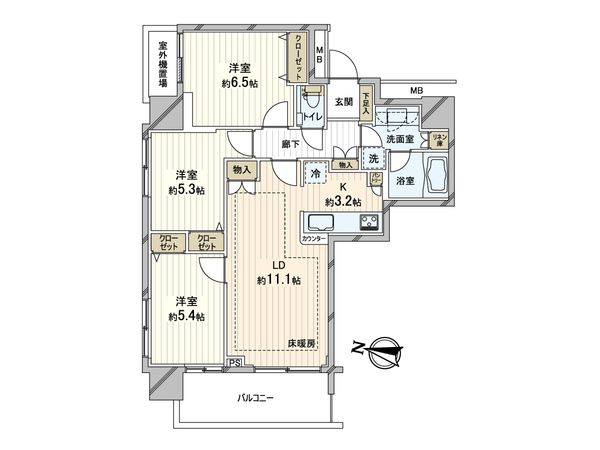 ブランズタワー南千住 間取図(平面図)