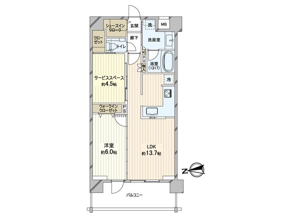 エクセレントシティ南千住ブルーム 間取図(平面図)