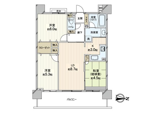 クリオ東浅草 間取図(平面図) クリオ東浅草 間取図(平面図)