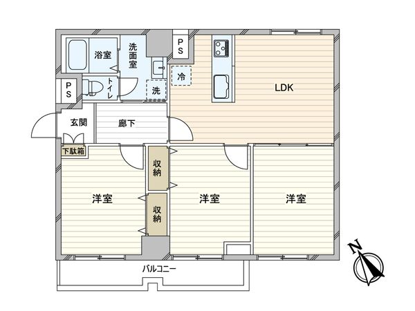 エクセル入谷2号館 間取図(平面図)