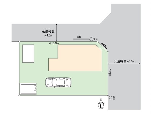 越谷市東越谷3丁目 土地 区画図 越谷市東越谷3丁目 土地 区画図