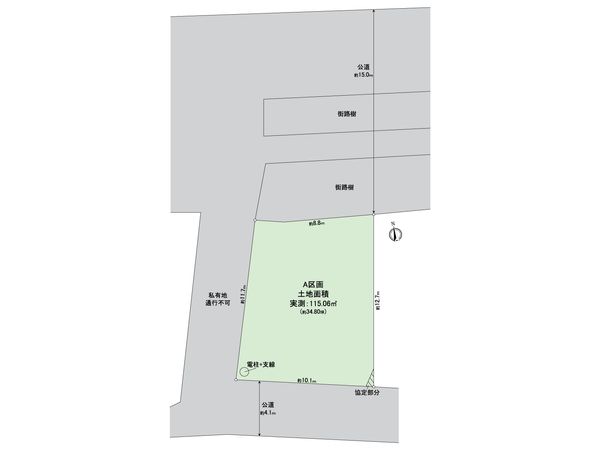 春日部市粕壁東4丁目 土地 区画図