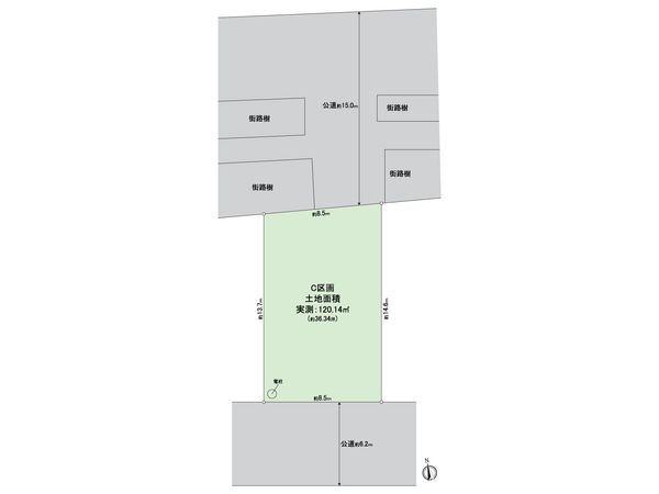 春日部市粕壁東4丁目 土地 区画図