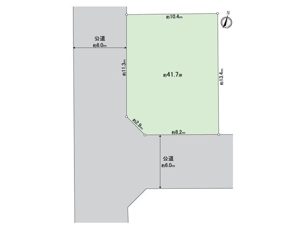 春日部市豊町5丁目 土地 区画図