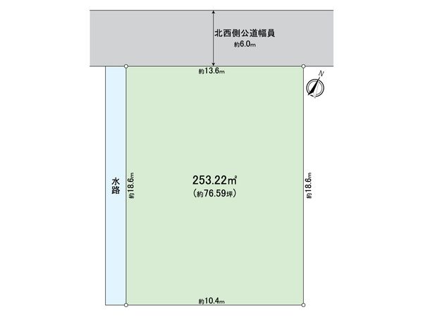 越谷市七左町1丁目 土地 区画図