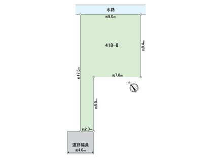 越谷市大字上間久里 土地 区画図