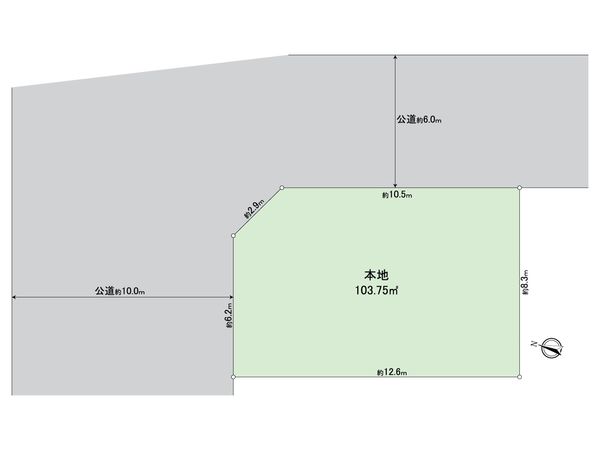 吉川市中央3丁目 土地 区画図 吉川市中央3丁目 土地 区画図