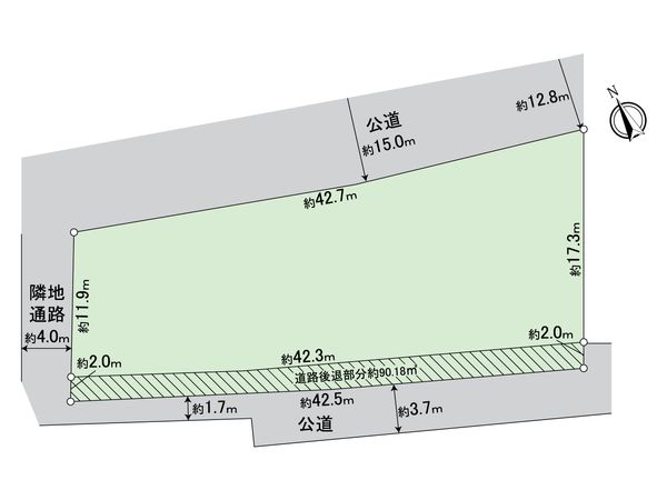 春日部市粕壁東4丁目 土地 区画図 春日部市粕壁東4丁目 土地 区画図