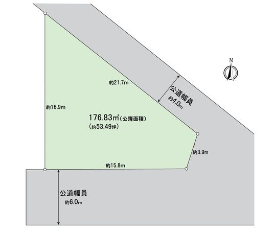 越谷市西方2丁目 土地 区画図 越谷市西方2丁目 土地 区画図