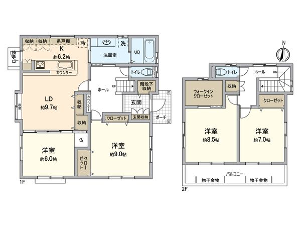 越谷市登戸町 戸建 間取図(平面図) 間取図(平面図)