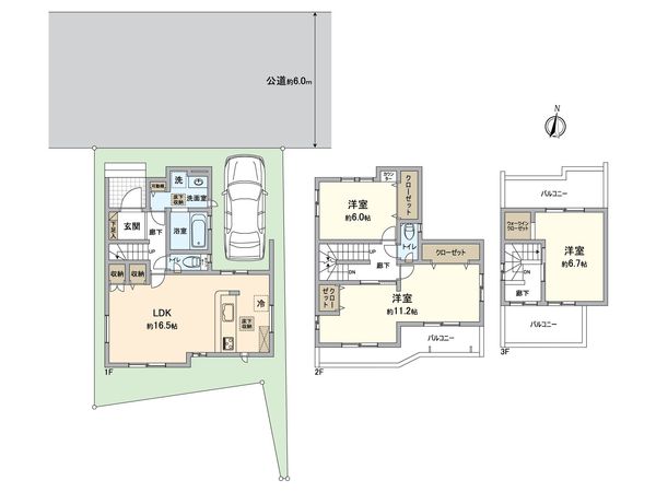 春日部市豊町4丁目 新築戸建 間取図(平面図) 春日部市豊町4丁目 新築戸建 間取図(平面図)