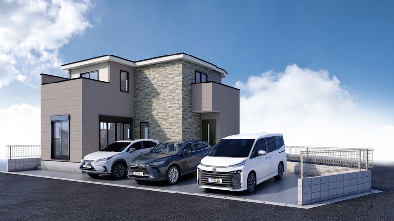 越谷市西方2丁目 新築戸建 外観パース図 越谷市西方2丁目 新築戸建 外観パース図