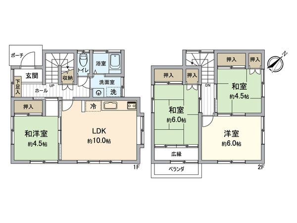 越谷市大沢4丁目 戸建 間取図(平面図)