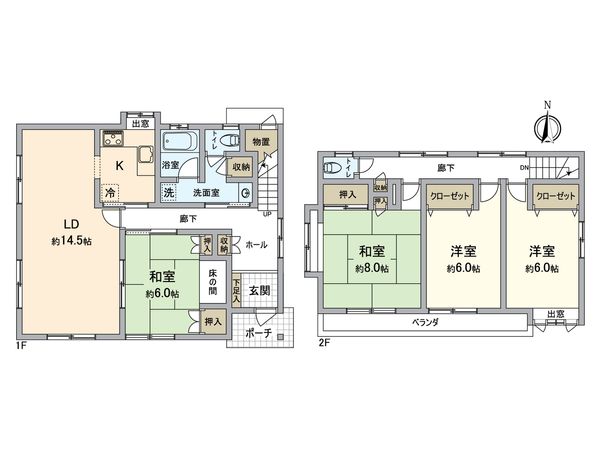 吉川市新栄2丁目 戸建 間取図(平面図)