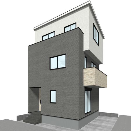 越谷市大字恩間 新築戸建 外観パース図 越谷市大字恩間 新築戸建 外観パース図