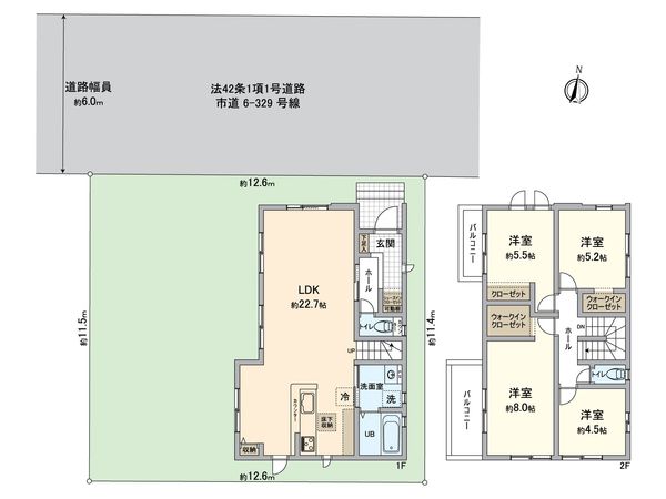 春日部市備後東8丁目 間取図(平面図) 春日部市備後東8丁目 間取図(平面図)