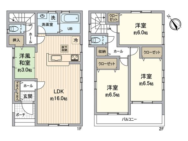 越谷市大字上間久里 間取図(平面図)