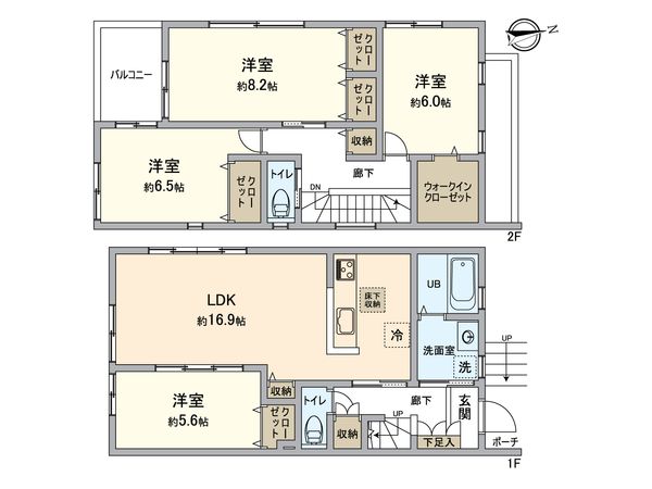 越谷市千間台東1丁目 戸建 間取図(平面図) 越谷市千間台東1丁目 戸建 間取図(平面図)