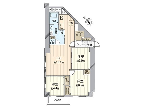 東武越谷サンライトマンション 間取図(平面図) 間取図(平面図)