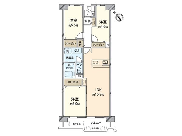 越谷ファミリータウンC棟 間取図(平面図) 越谷ファミリータウンC棟 間取図(平面図)