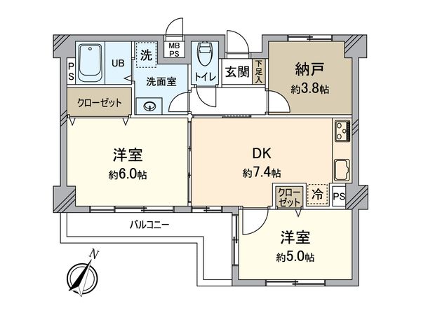 グラン・ドムール北越谷 間取図(平面図) 間取図(平面図)