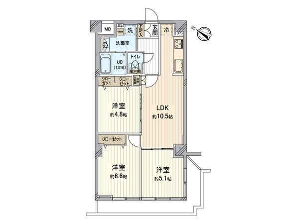ハイマート春日部 間取図(平面図) ハイマート春日部 間取図(平面図)
