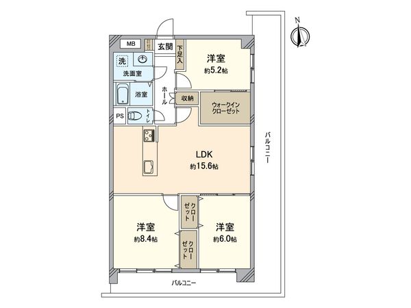 メイツ越谷 間取図(平面図) メイツ越谷 間取図(平面図)