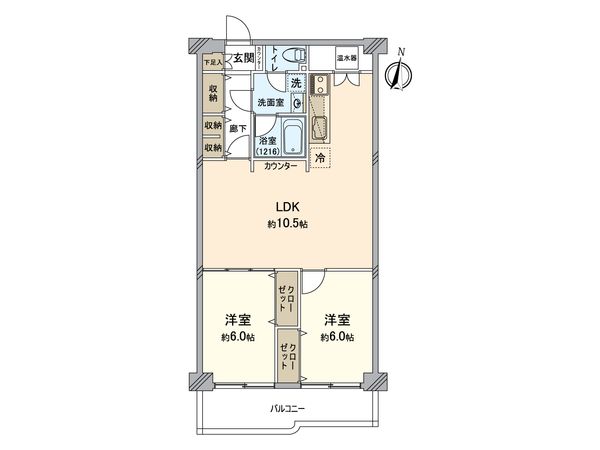ジュネシオン新越谷 間取図(平面図) ジュネシオン新越谷 間取図(平面図)