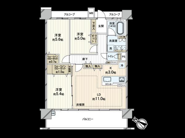 デュオヒルズ東川口 間取図(平面図) デュオヒルズ東川口 間取図(平面図)