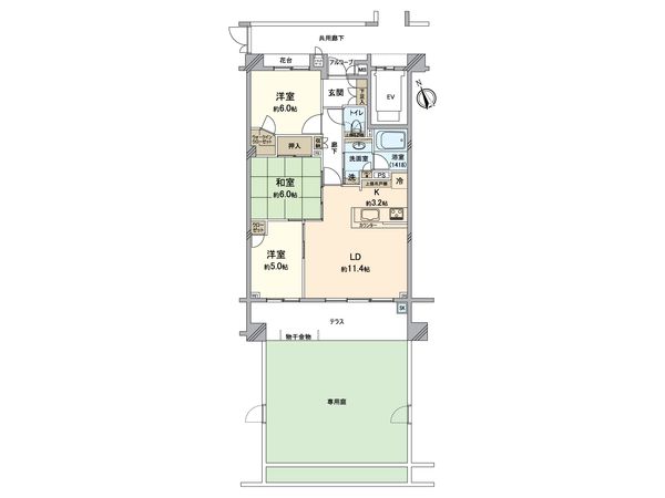 ディーレスティア越谷赤山町 間取図(平面図)