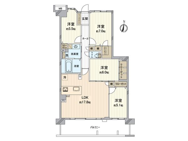 ガーデン・シンフォニー新越谷 間取図(平面図)