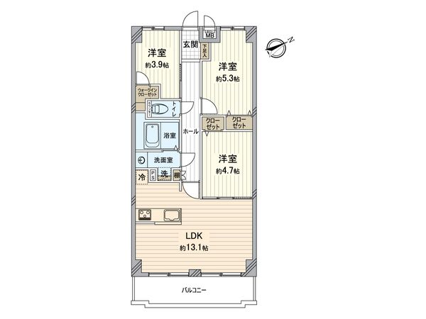 ワコーレ越谷 間取図(平面図)