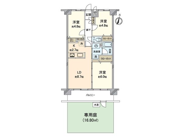 モアグランデ南越谷 間取図(平面図)